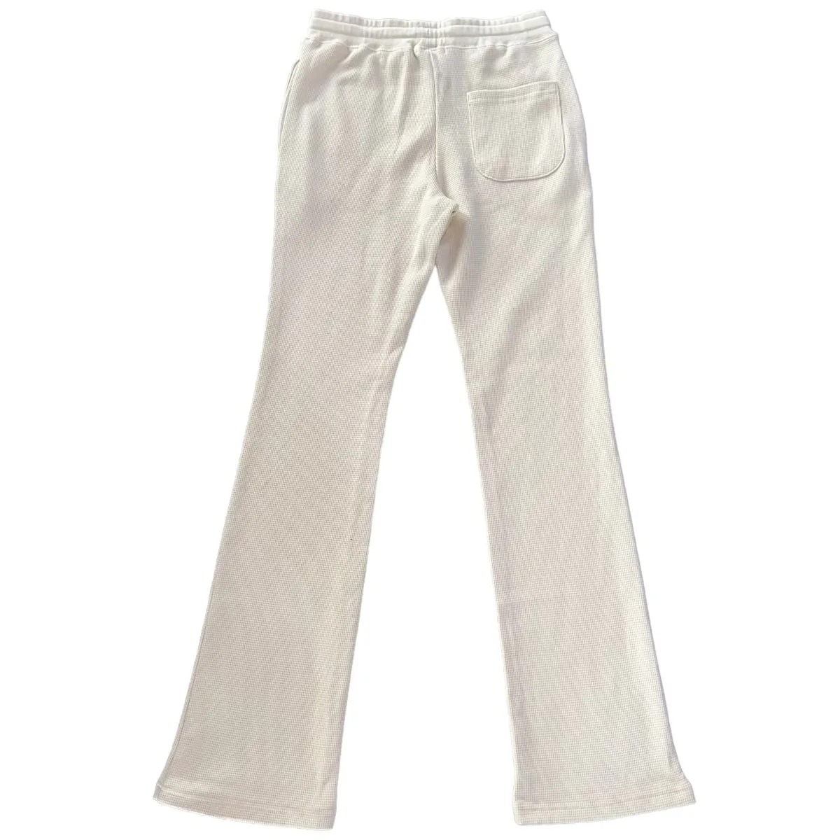Cream Thermal Flare Pants