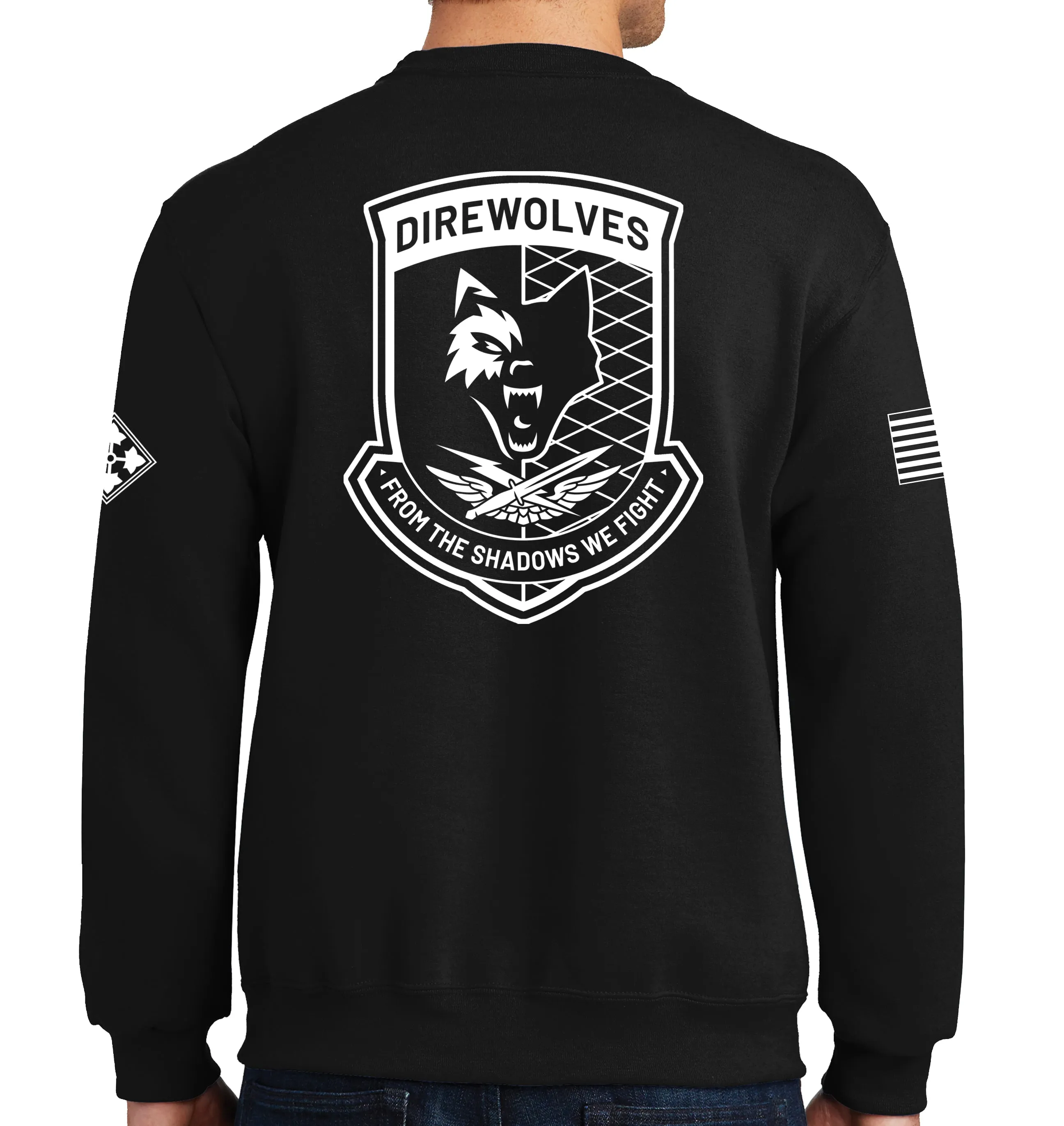 Crewneck Unisex Sweatshirt. White Design. This shirt IS approved for PT.