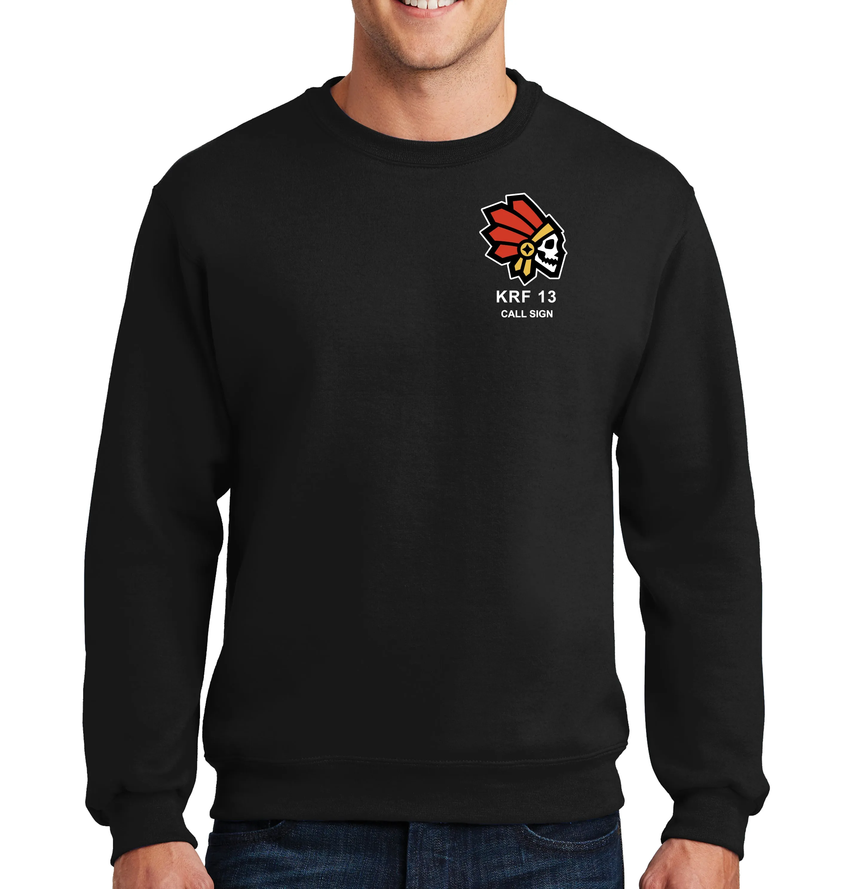 Dakota 50-50 Blend Crewneck Unisex Sweatshirt. This shirt IS approved for PT.