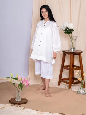 Dhara White Button Down Dress