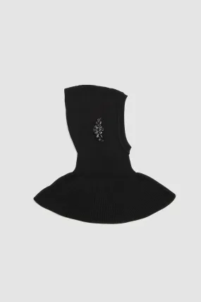 Embellished Pointed Balaclava Black/Jet