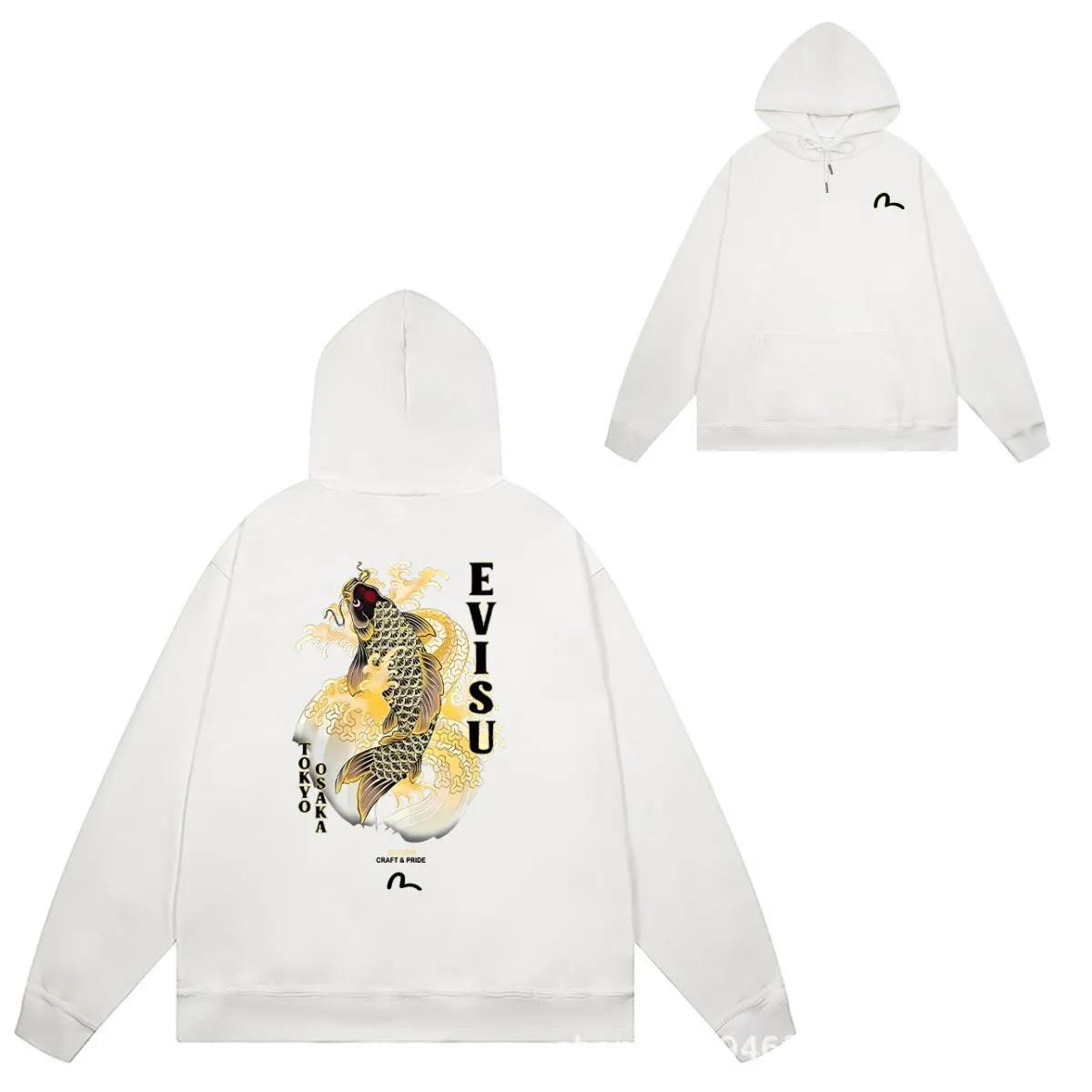 Evisu Hoodie print men and women