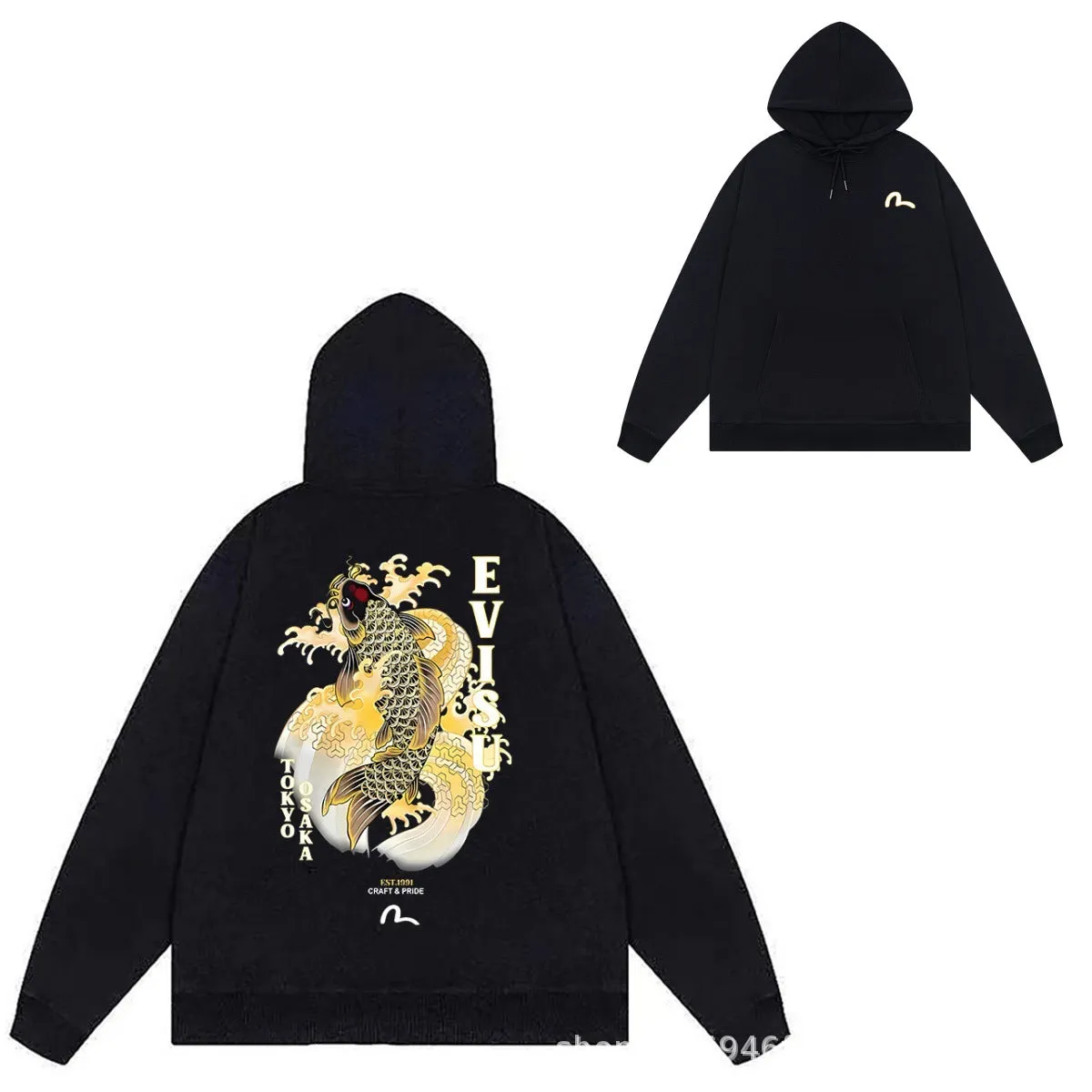 Evisu Hoodie print men and women