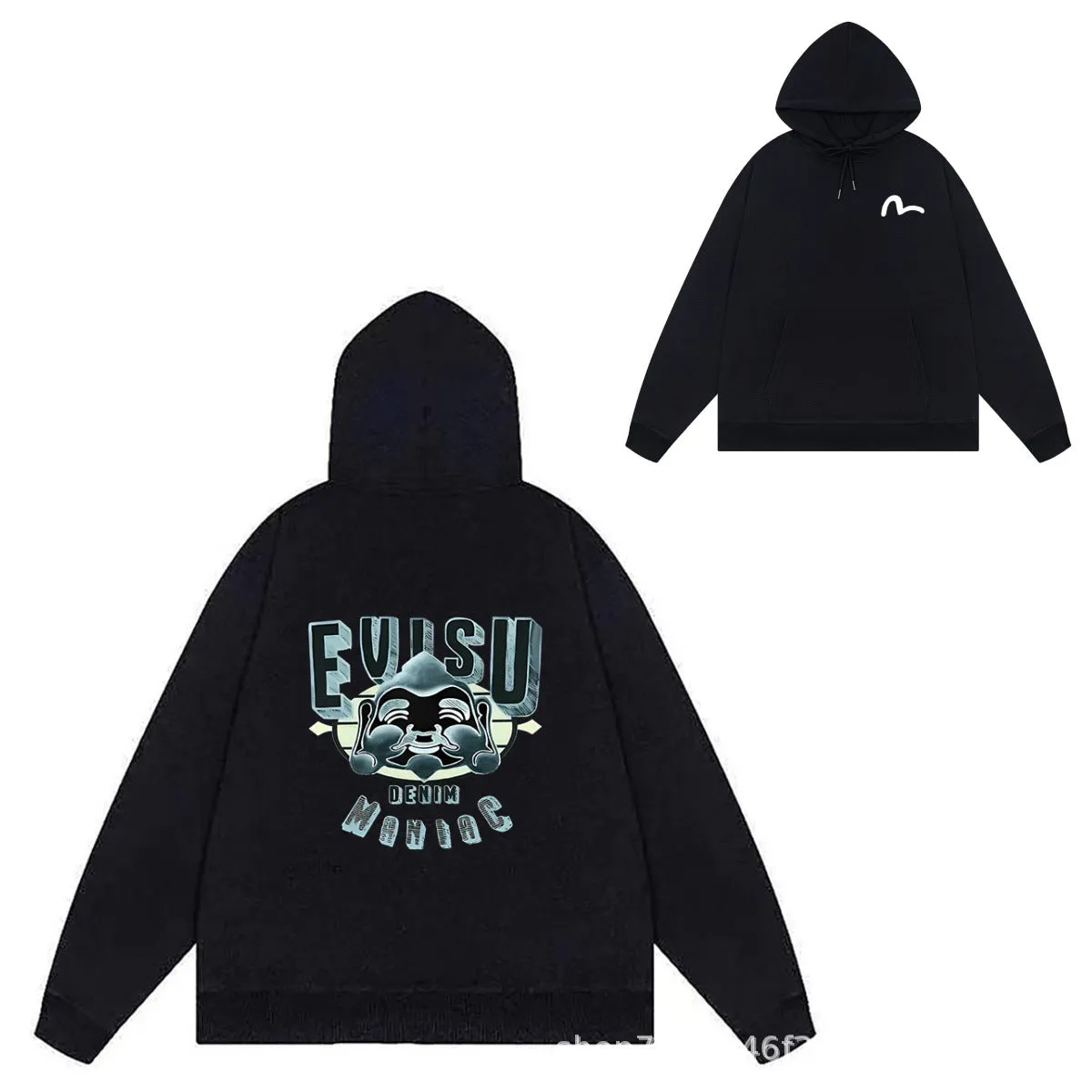 Evisu Hoodie print men and women