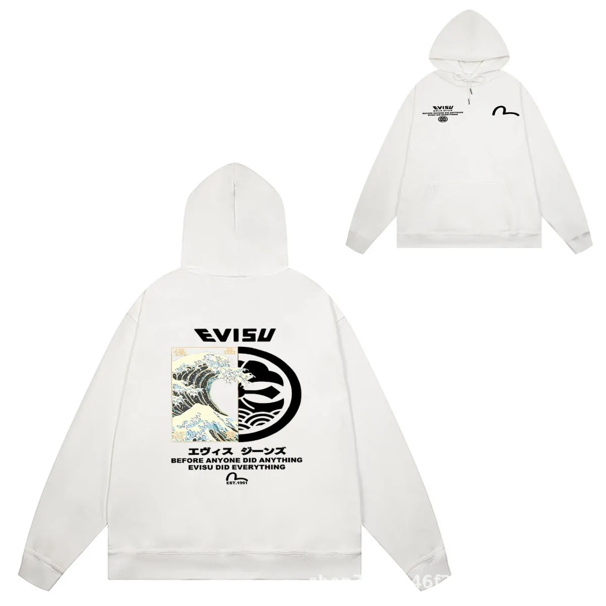 Evisu Hoodie print men and women