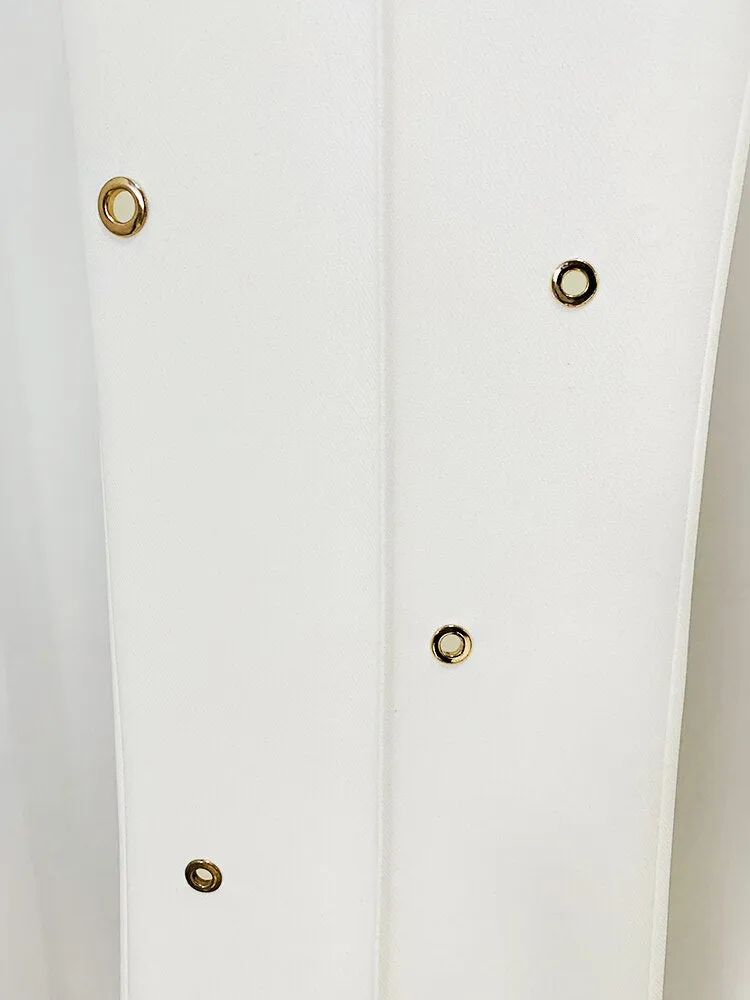 Eyelet Blazer Pants Suit