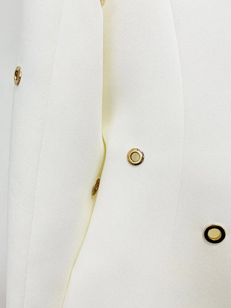 Eyelet Blazer Pants Suit