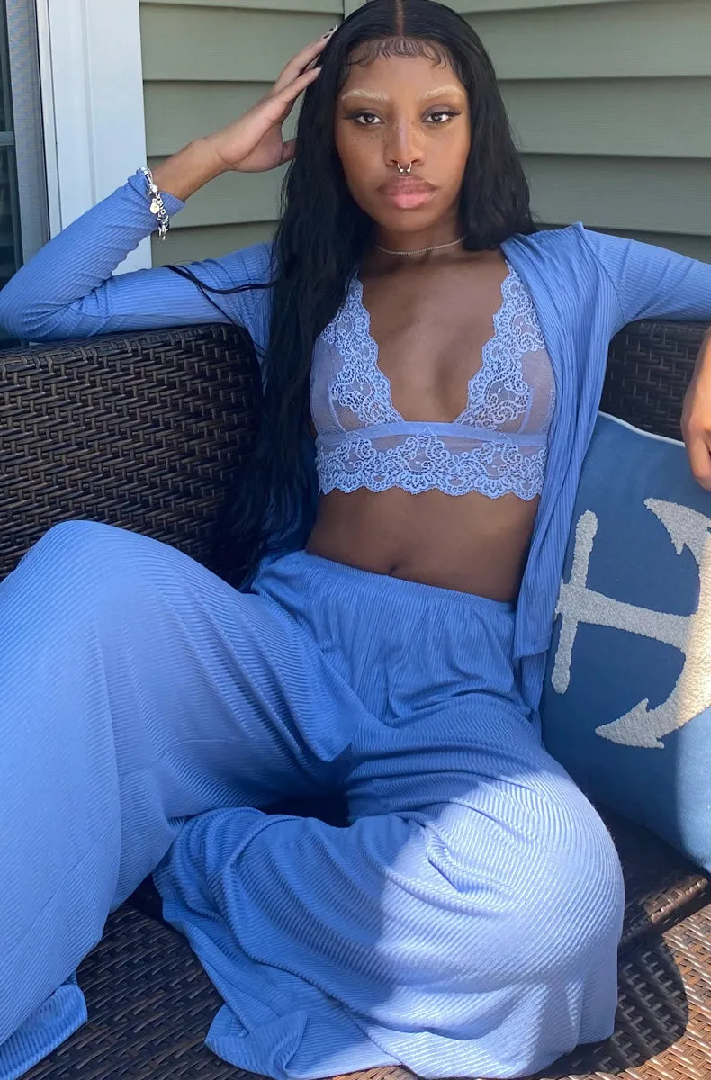Feather Weight Rib Wide Leg Pant