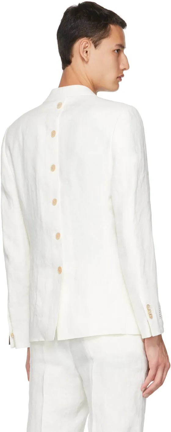 Fendi White Hemp Blazer