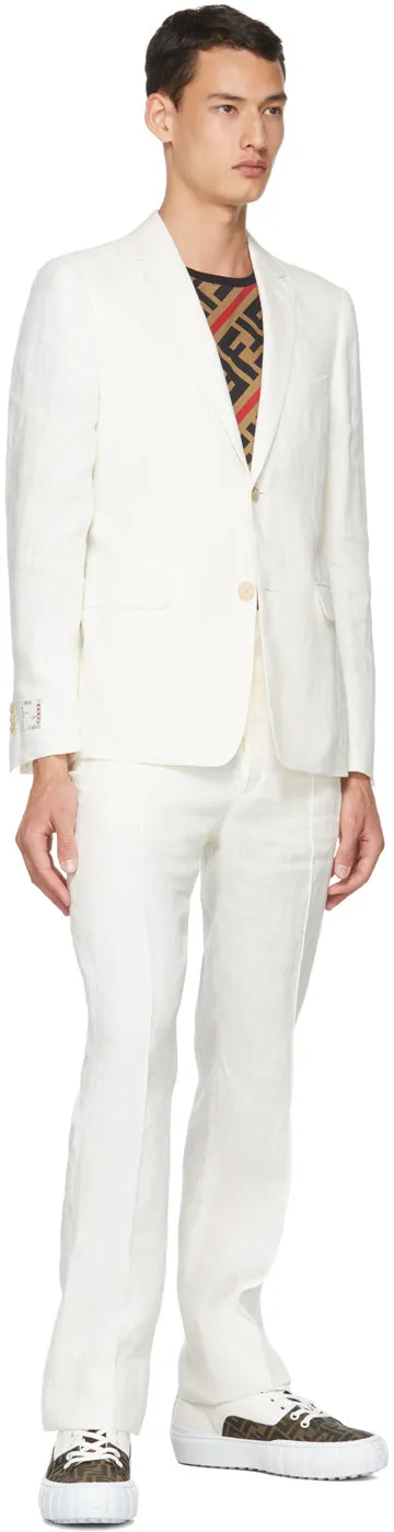 Fendi White Hemp Blazer