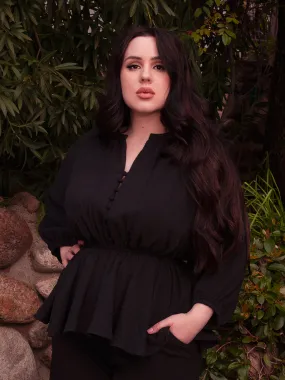 FINAL SALE - Coven Tunic Top in Black