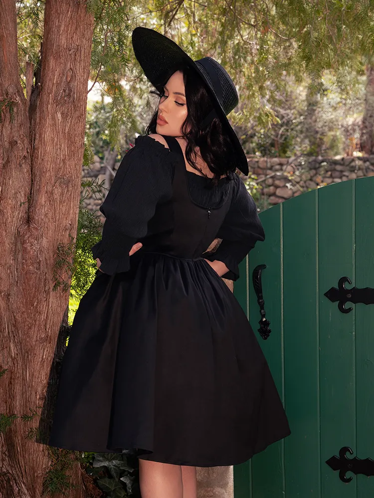 FINAL SALE - Ritual Peasant Top in Black