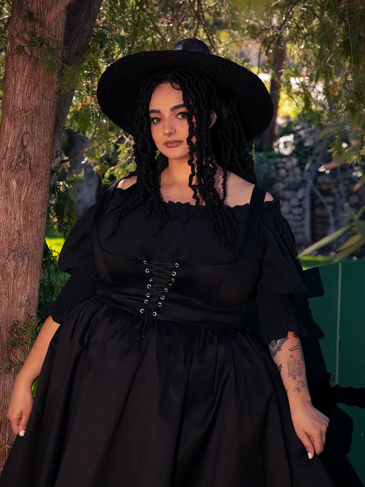 FINAL SALE - Ritual Peasant Top in Black