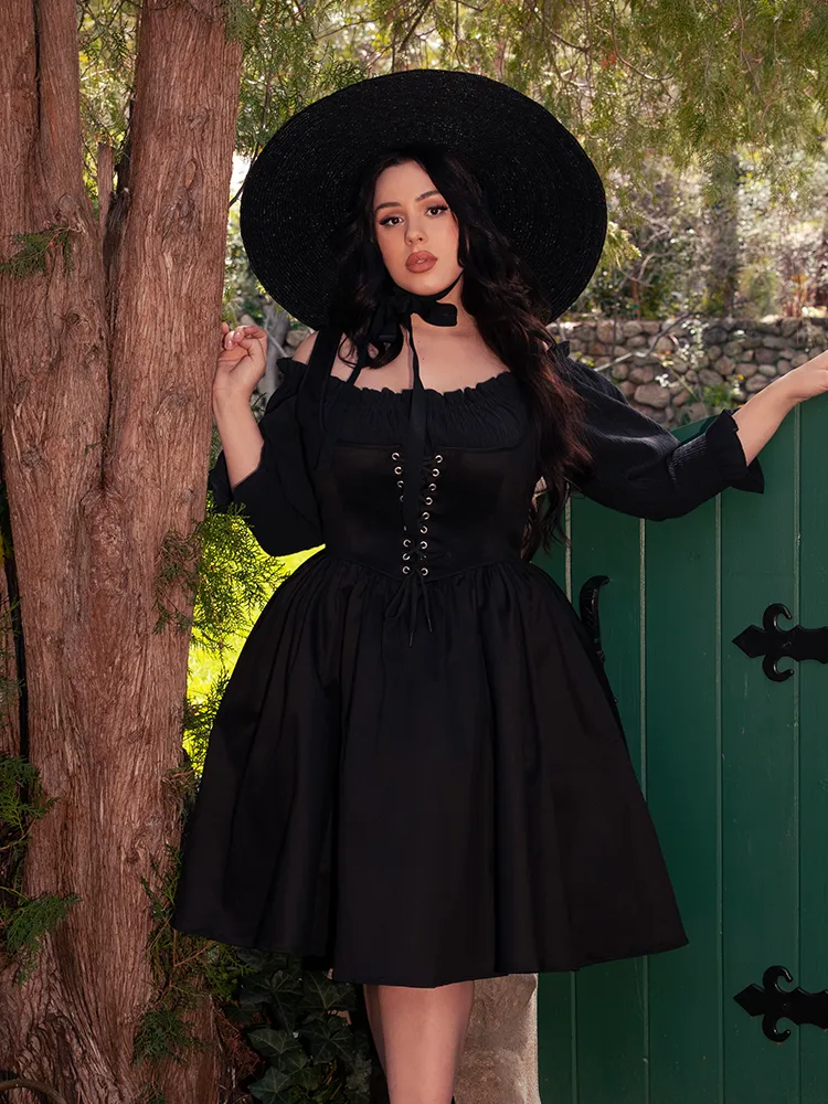 FINAL SALE - Ritual Peasant Top in Black