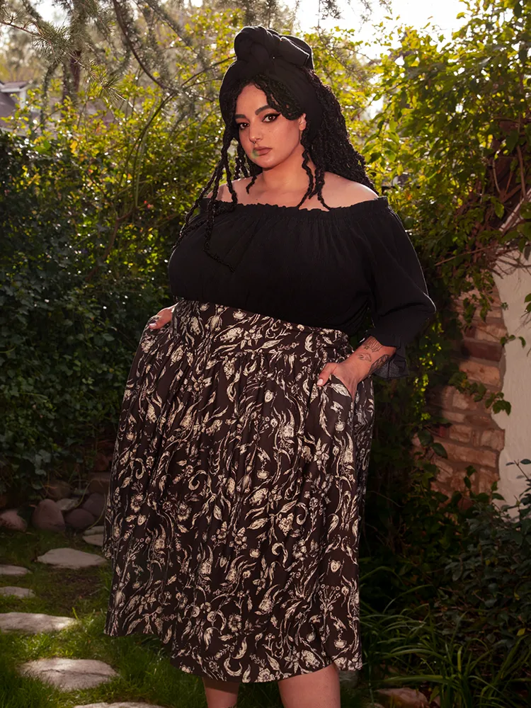 FINAL SALE - Ritual Peasant Top in Black
