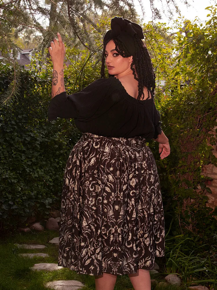 FINAL SALE - Ritual Peasant Top in Black