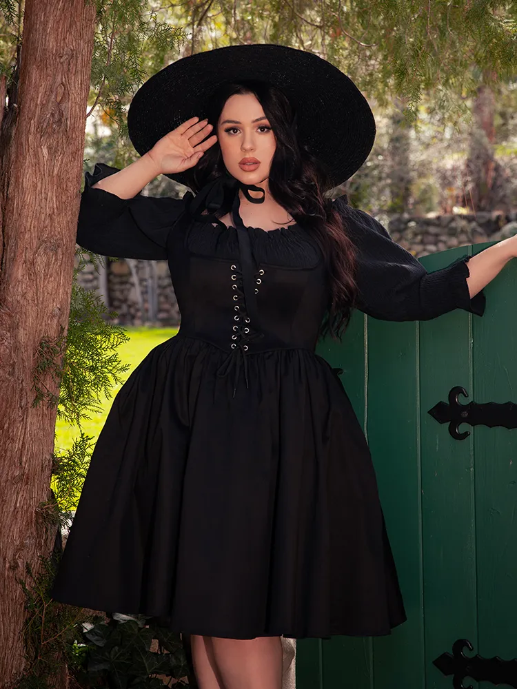 FINAL SALE - Ritual Peasant Top in Black