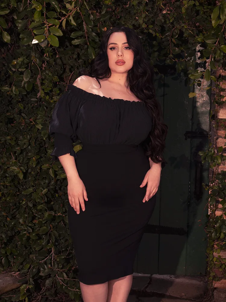 FINAL SALE - Ritual Peasant Top in Black