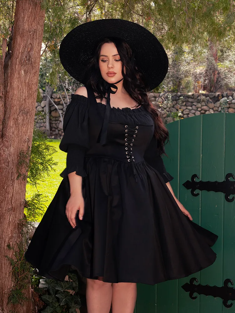 FINAL SALE - Ritual Peasant Top in Black