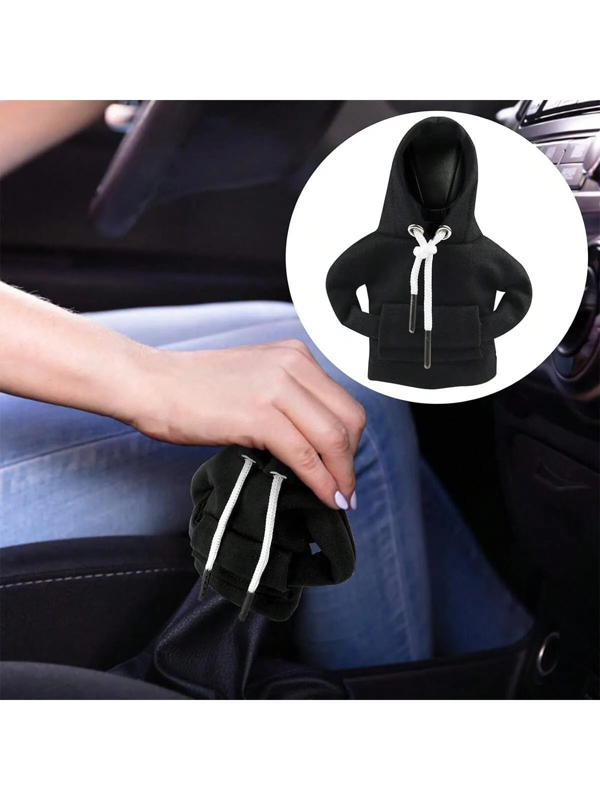 Gear Shift Hoodie , Funny Hoodie Car Gear Shift Cover, Winter Warm Car Shifter Hoodie Cover