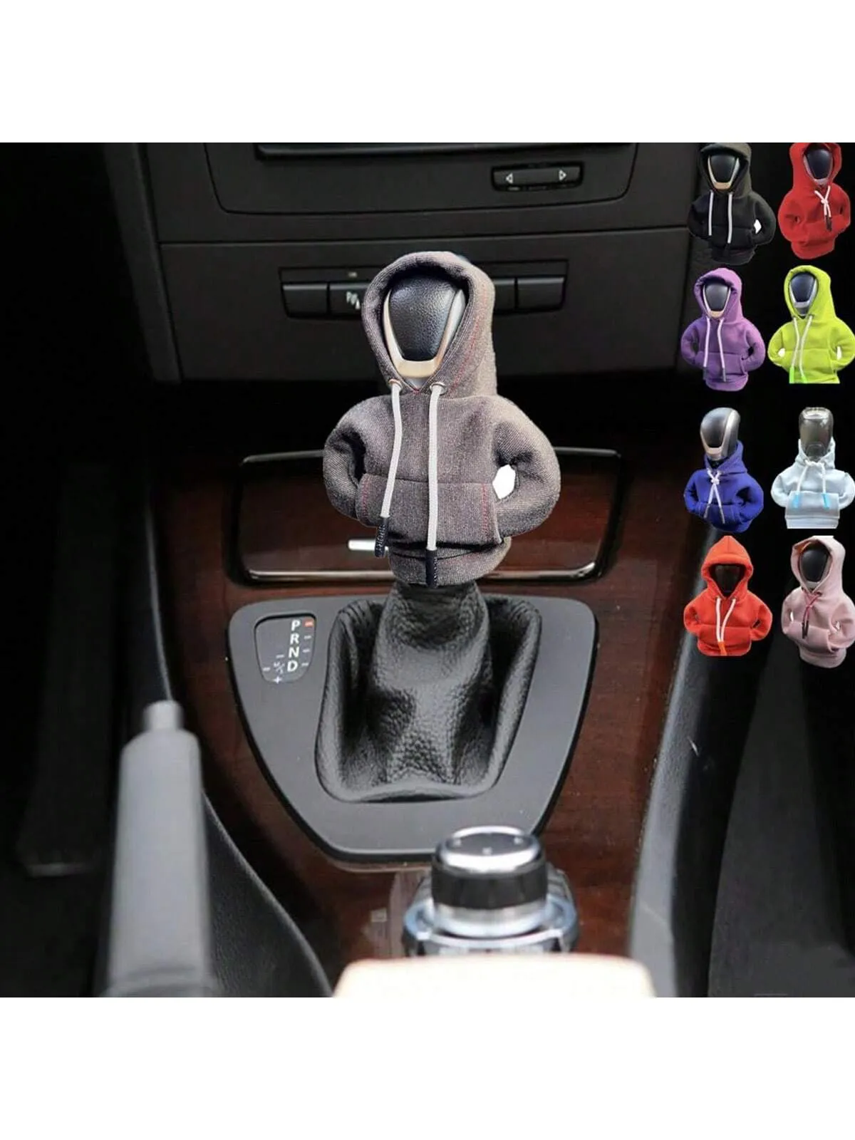 Gear Shift Hoodie , Funny Hoodie Car Gear Shift Cover, Winter Warm Car Shifter Hoodie Cover