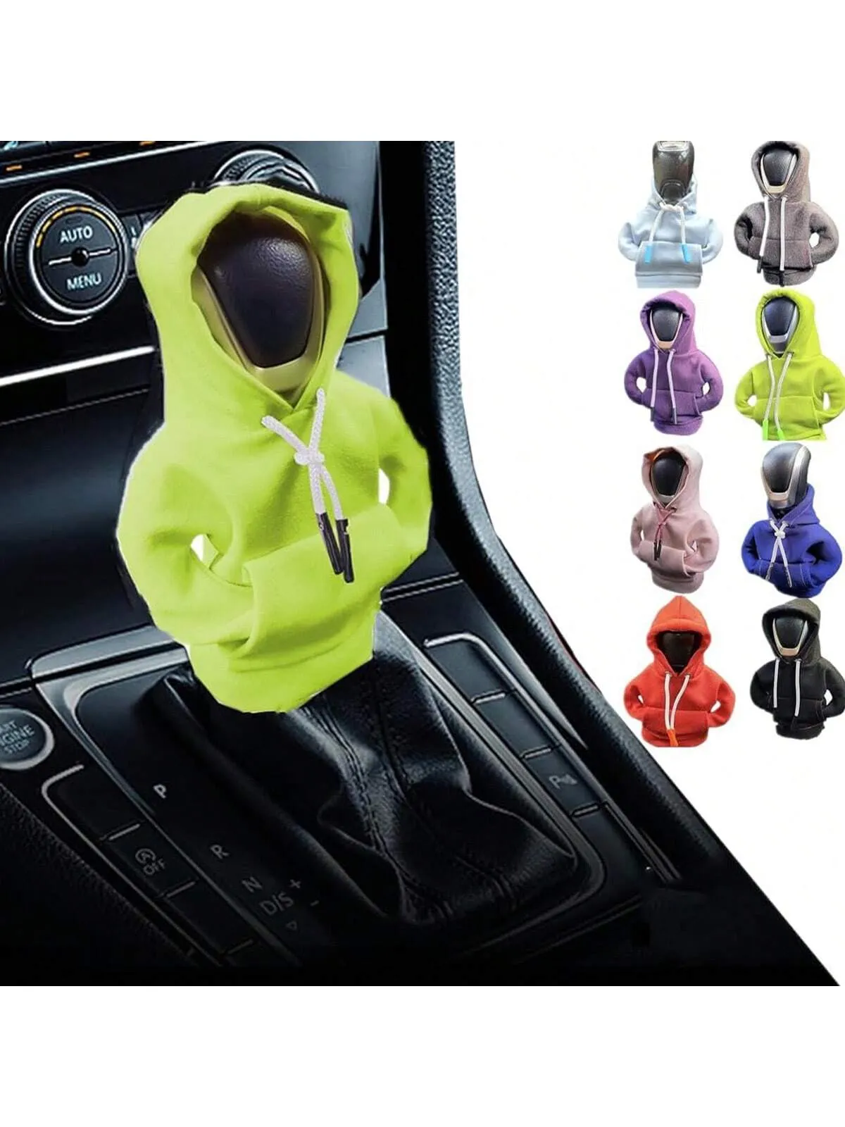 Gear Shift Hoodie , Funny Hoodie Car Gear Shift Cover, Winter Warm Car Shifter Hoodie Cover