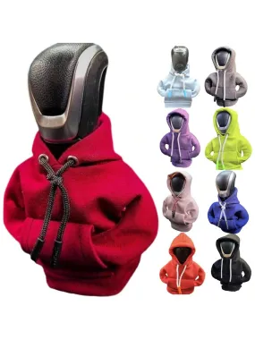 Gear Shift Hoodie , Funny Hoodie Car Gear Shift Cover, Winter Warm Car Shifter Hoodie Cover