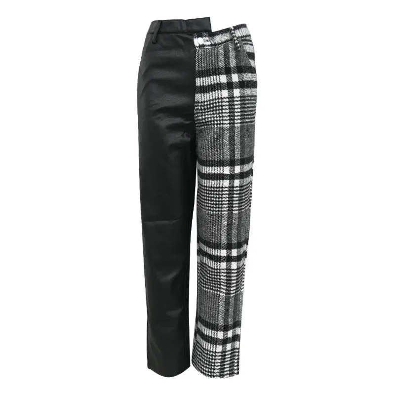 Half Check Pants