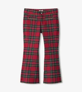 HATLEY- KIDS RED PLAID FLARED PANT
