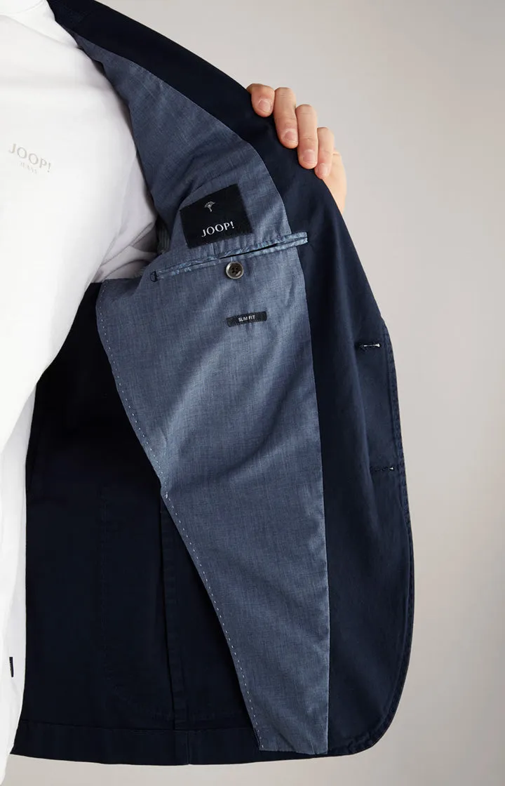 ID70181-Joop Navy Cotton Mix Jacket