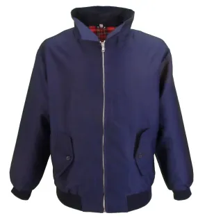 Ikon Original Navy Harrington Jacket - Men's Retro Mod Classic Navy Harrington