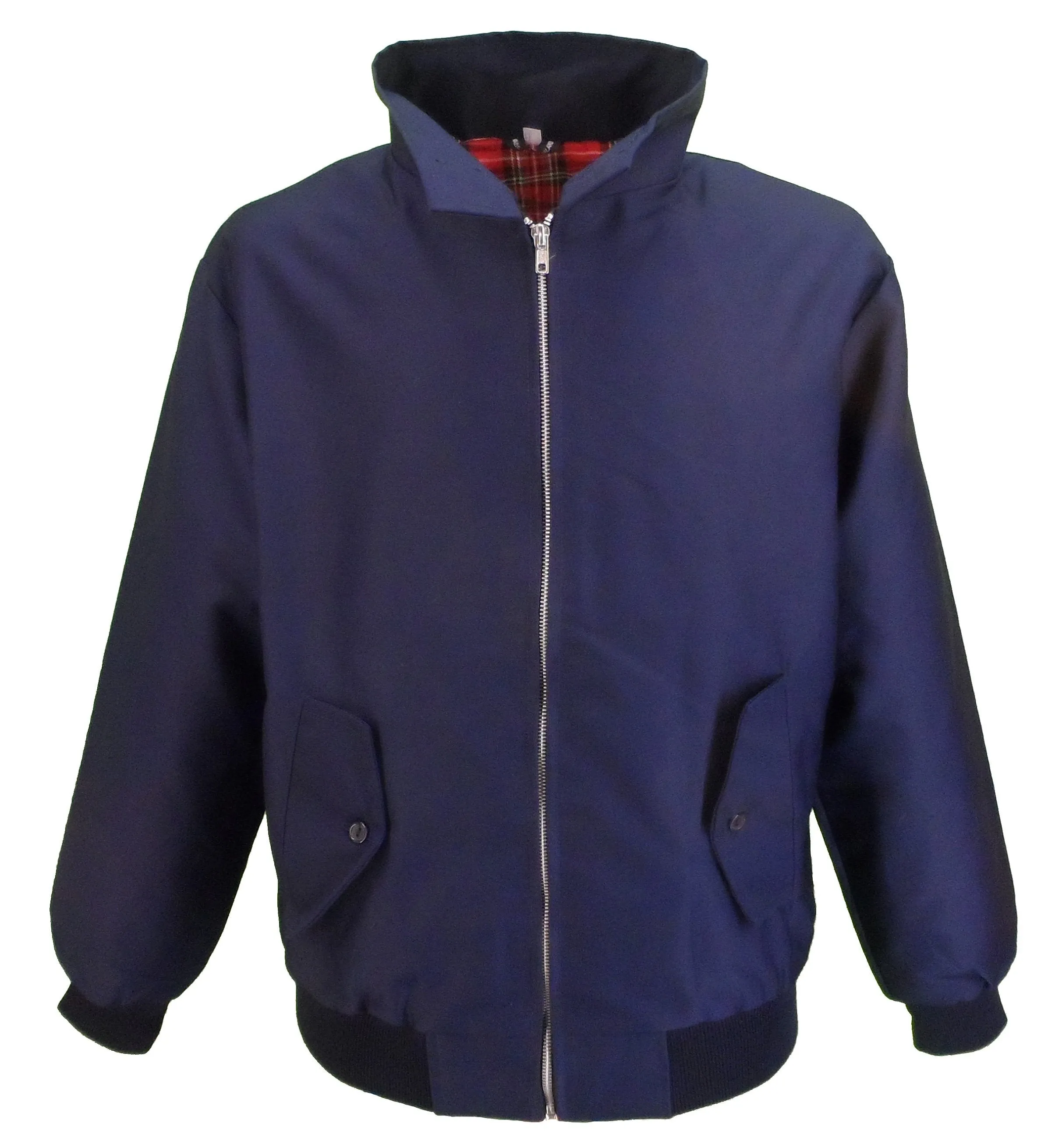 Ikon Original Navy Harrington Jacket - Men's Retro Mod Classic Navy Harrington