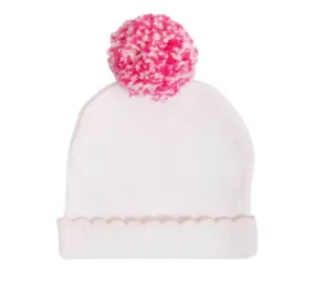 I'm Here Hat Worth Avenue White with Palm Beach Pink