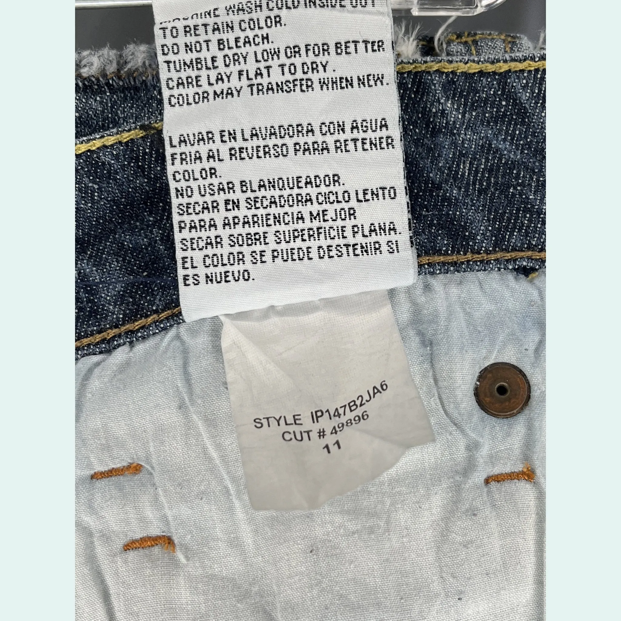 Indigo Royalty Denim Jeans Embroidered Pockets  Blue Size 11 SKU 000423-2