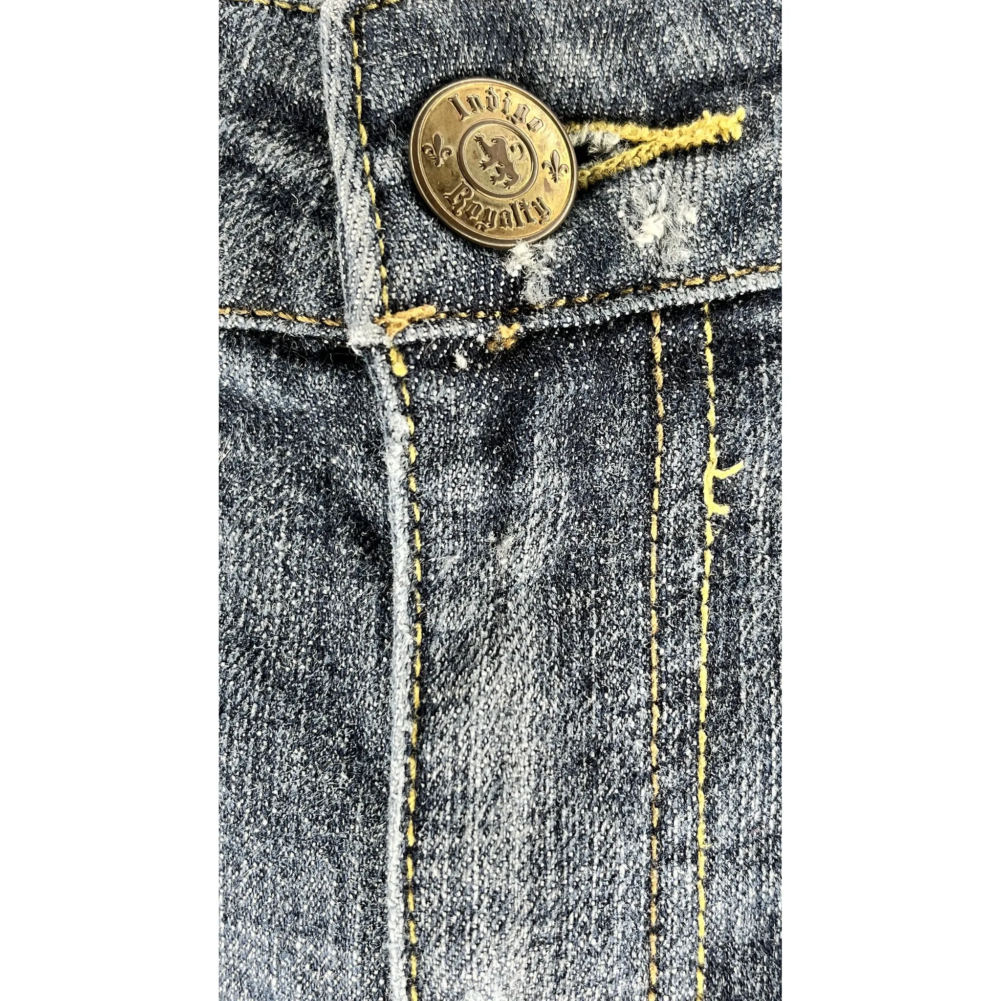 Indigo Royalty Denim Jeans Embroidered Pockets  Blue Size 11 SKU 000423-2