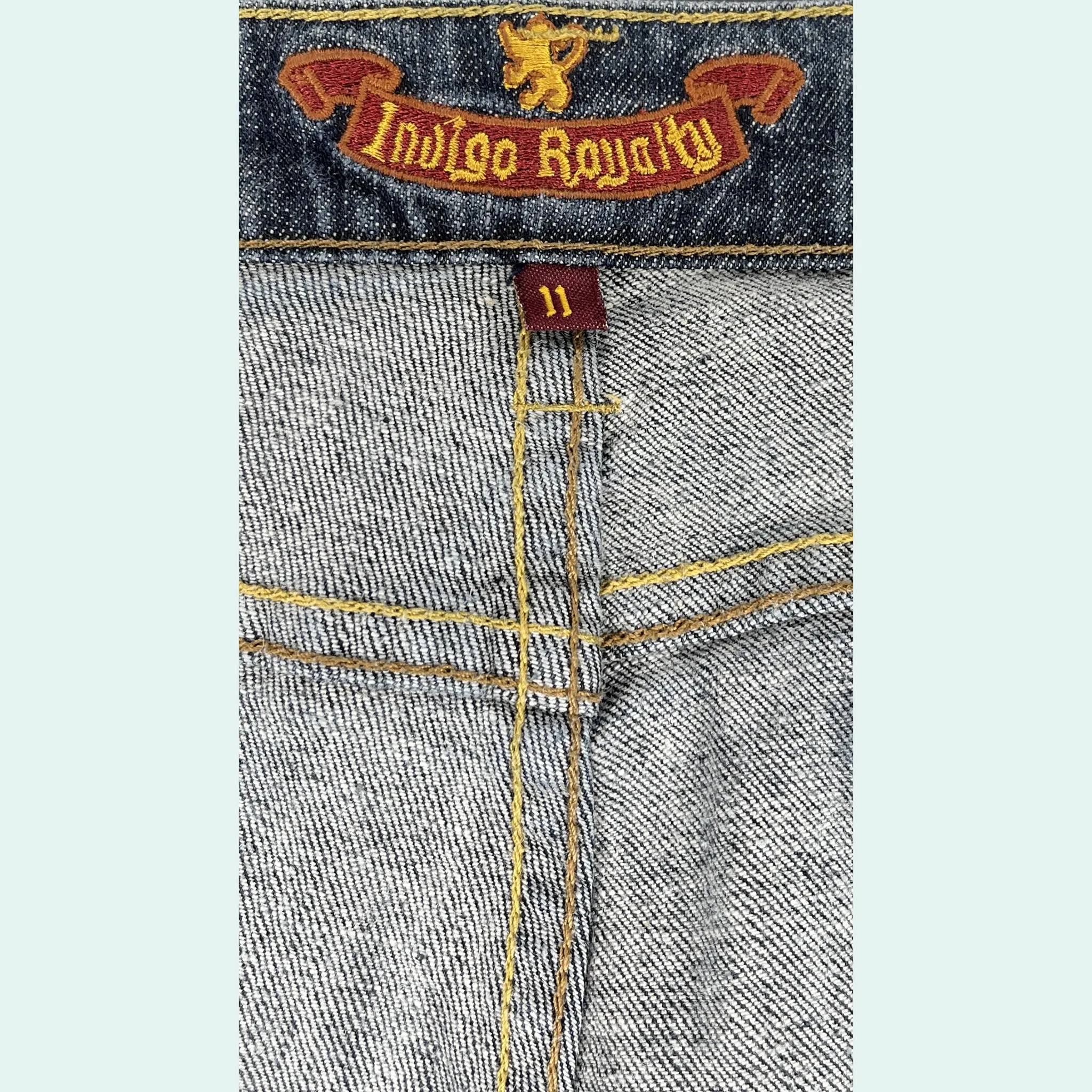 Indigo Royalty Denim Jeans Embroidered Pockets  Blue Size 11 SKU 000423-2