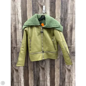 Jacket Faux Fur & Sherpa By Cme In Green, Size: S