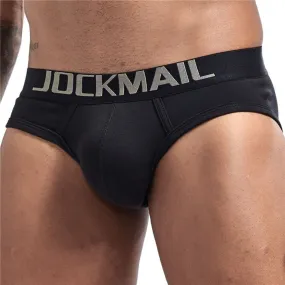 JOCKMAIL Brand Sexy Men's Underwear Basic Cotton Brief High Quality White Black Gray M -XXL Gay Underwear Men Bikini Slip Homme