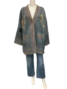 Johnny Was Jacket Calandria Suede Sherpa Size: M