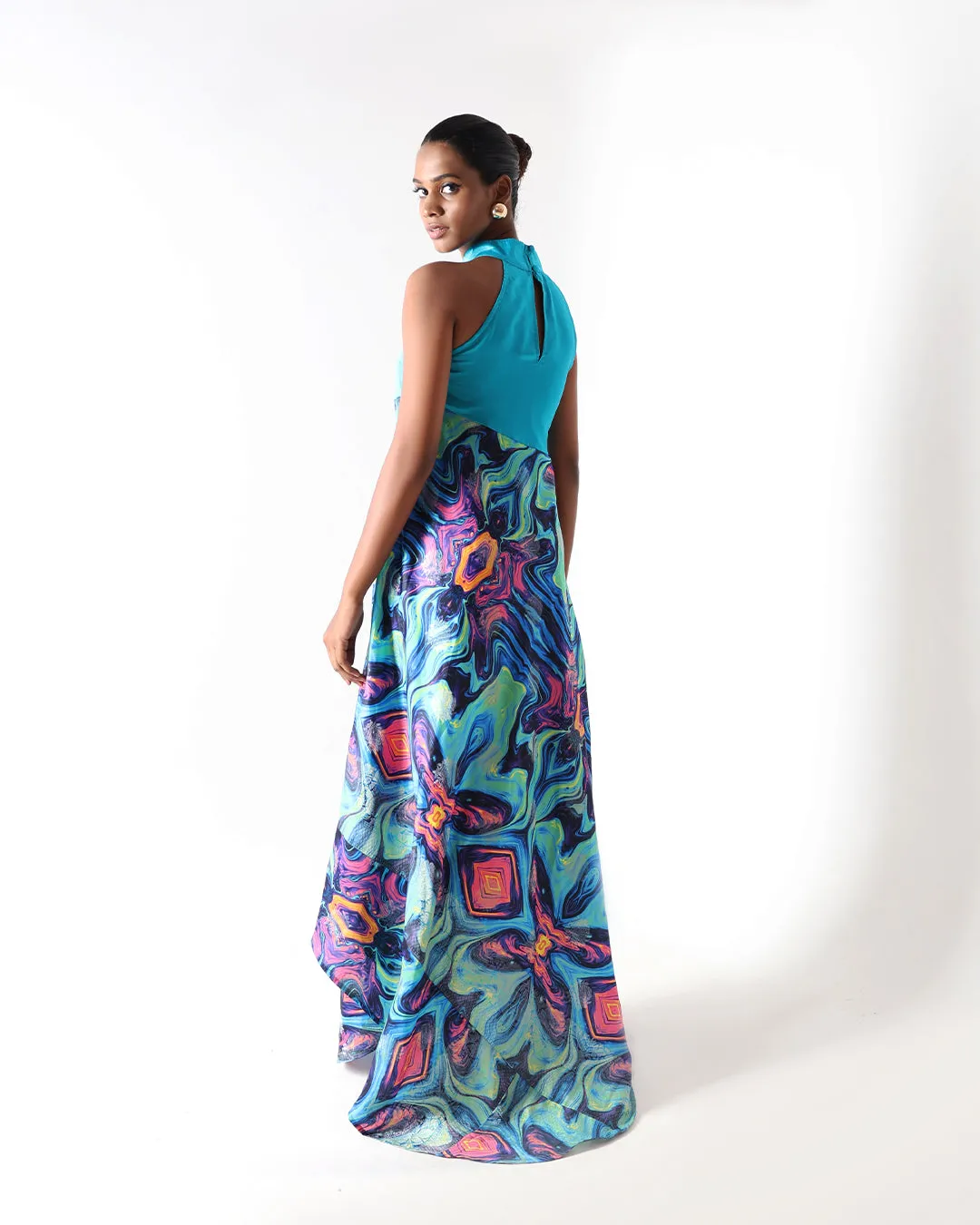 Kai Holographic  Silk Dress RTS