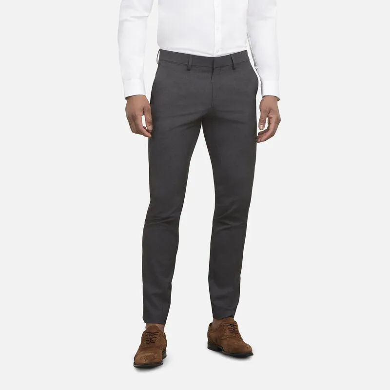 Kenneth Cole Reaction Mens Extra-Slim fit Dress Pants 34 / 32 Grey Solid