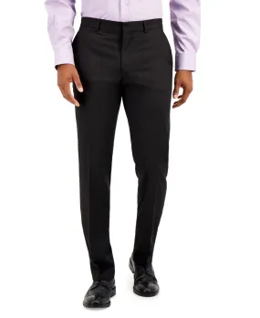 Kenneth Cole Reaction Mens Slim fit Dress Pants 32 / 34 Black Solid
