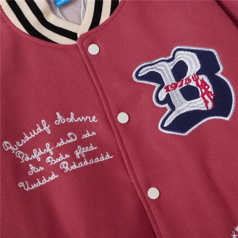 Leather Sleeve Varsity Jacket