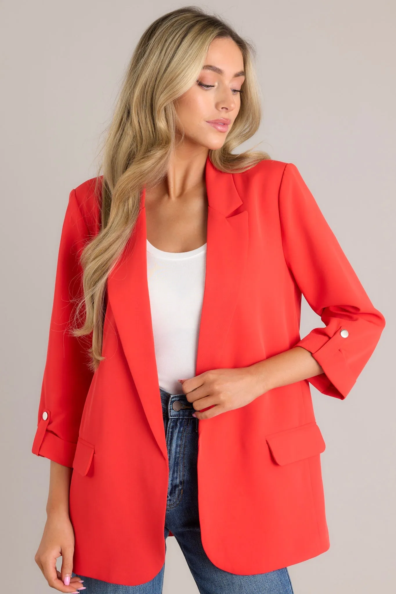 Make It Work Cherry Tomato Blazer