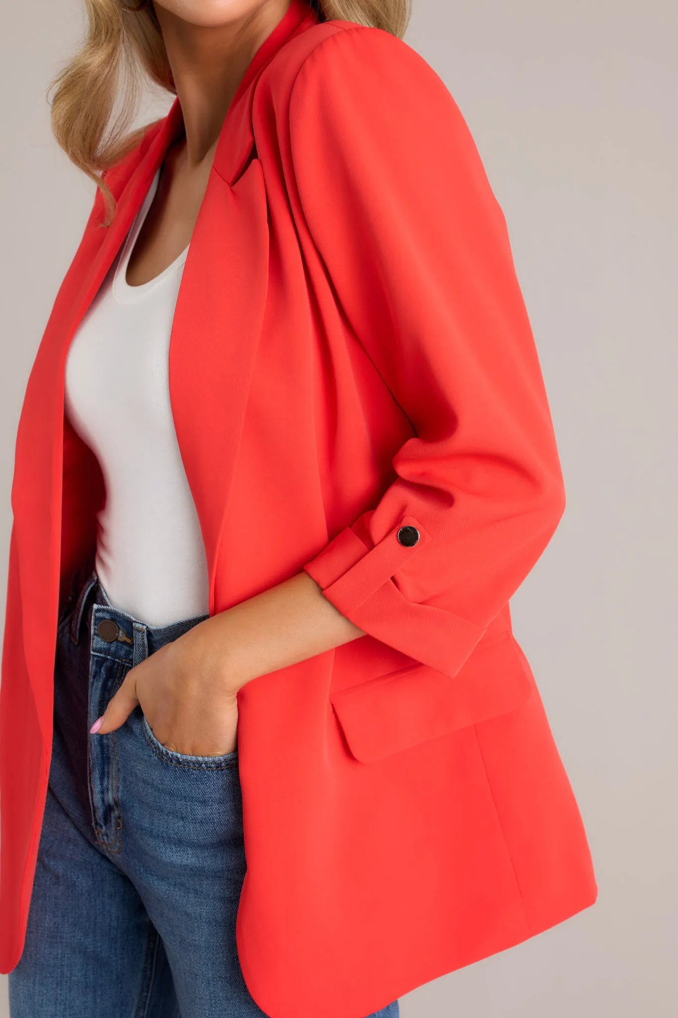 Make It Work Cherry Tomato Blazer