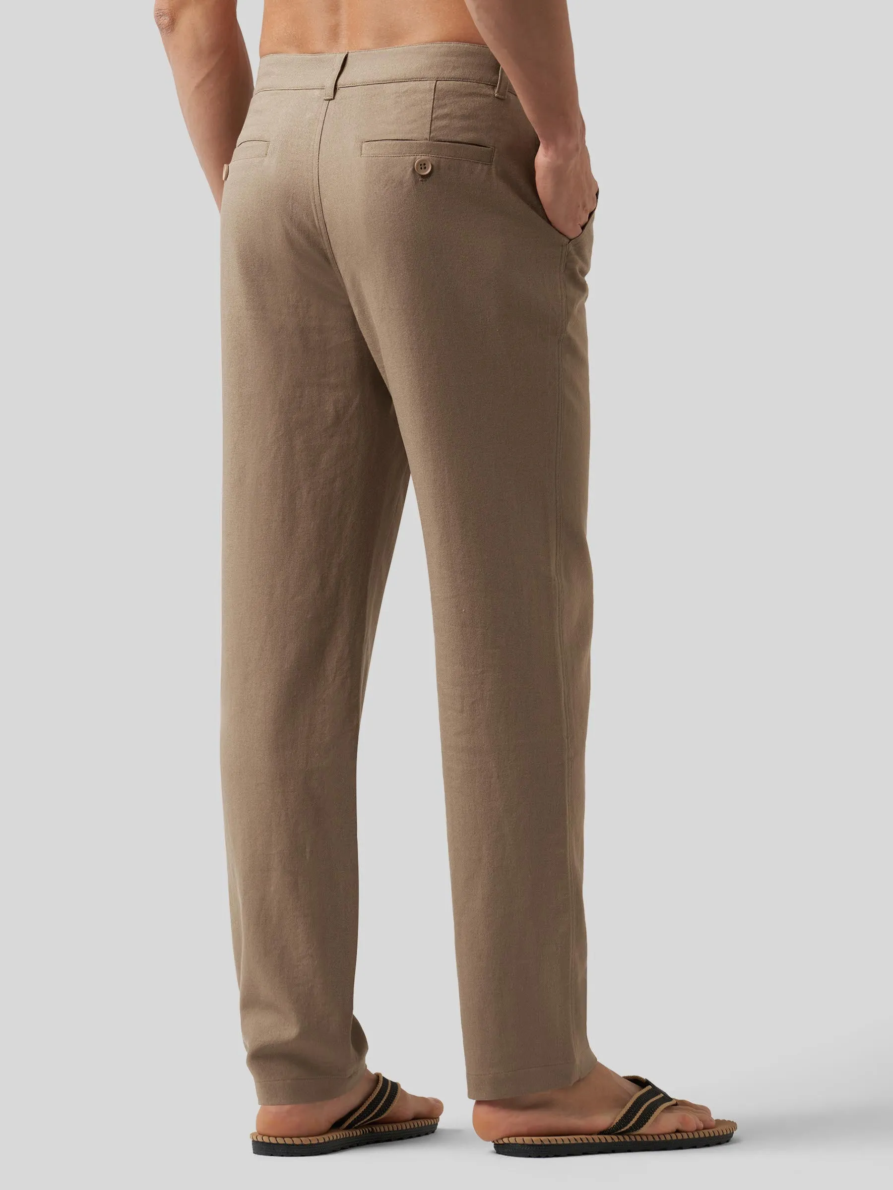 Men's Casual Cotton Linen Pants 29 Inch