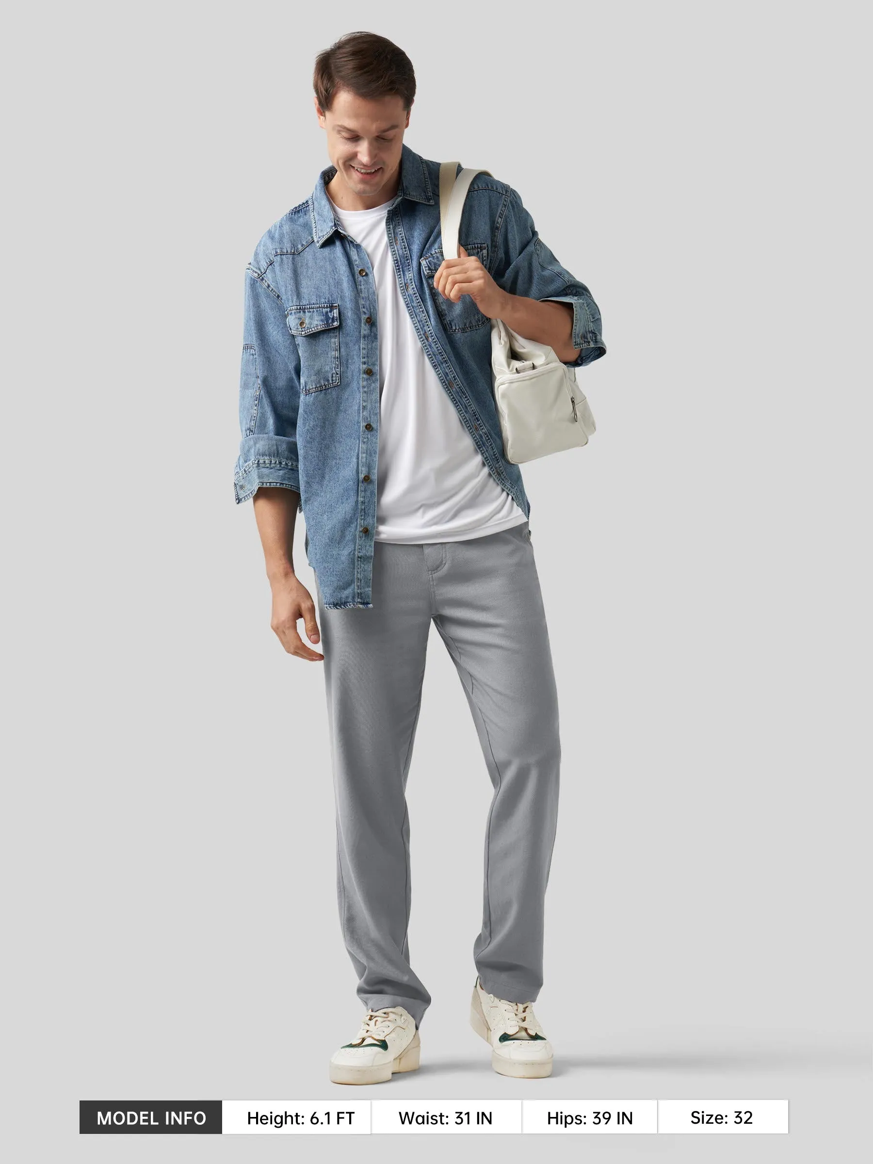 Men's Casual Cotton Linen Pants 29 Inch