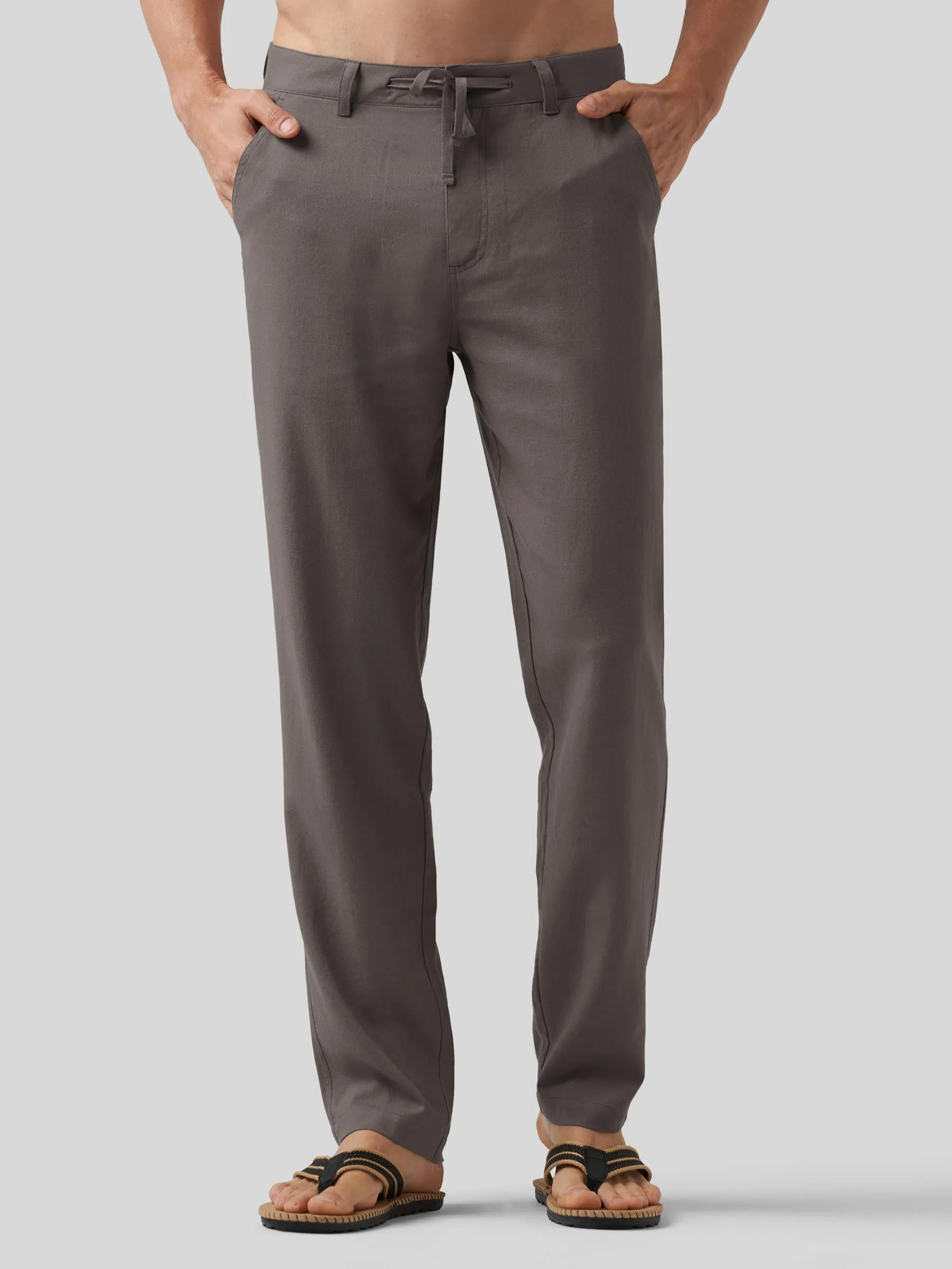 Men's Casual Cotton Linen Pants 29 Inch