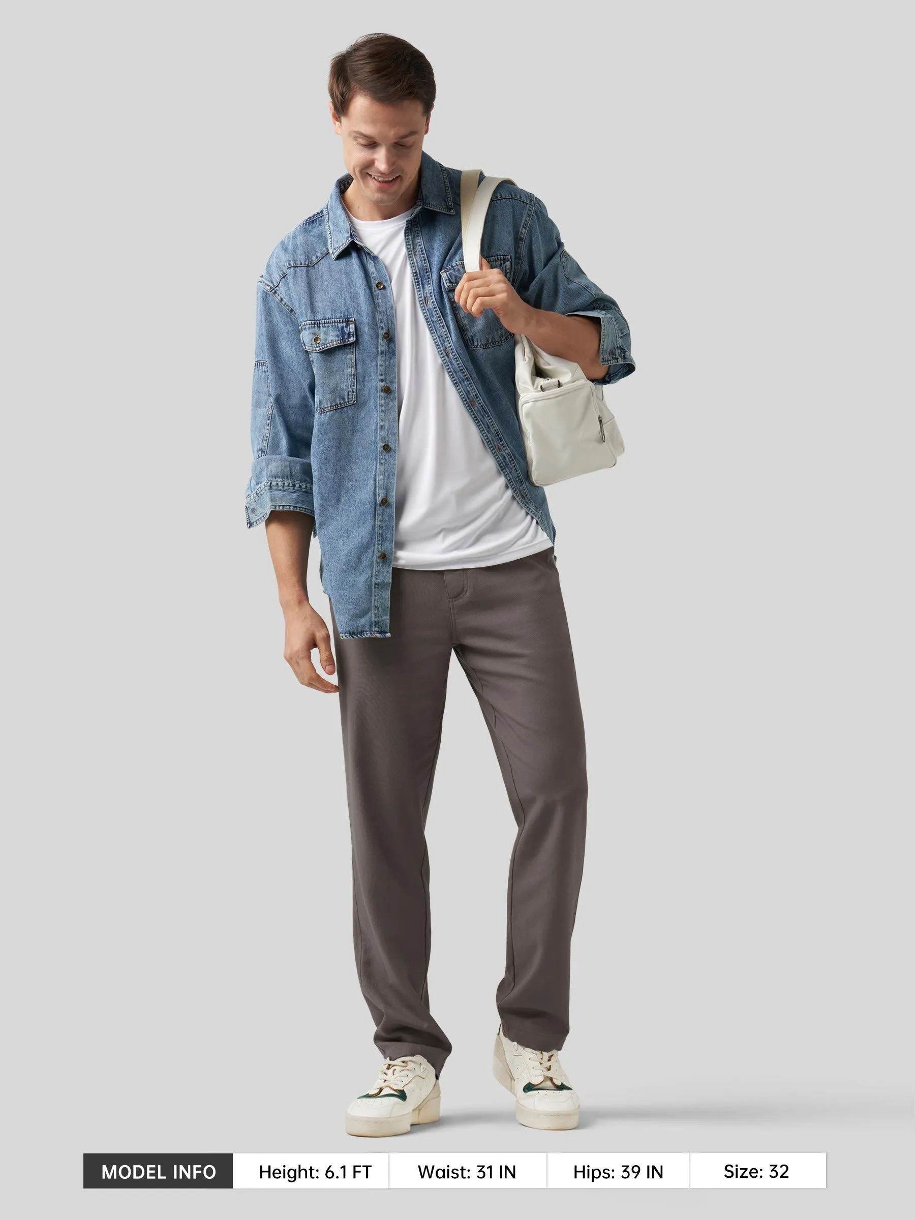 Men's Casual Cotton Linen Pants 29 Inch