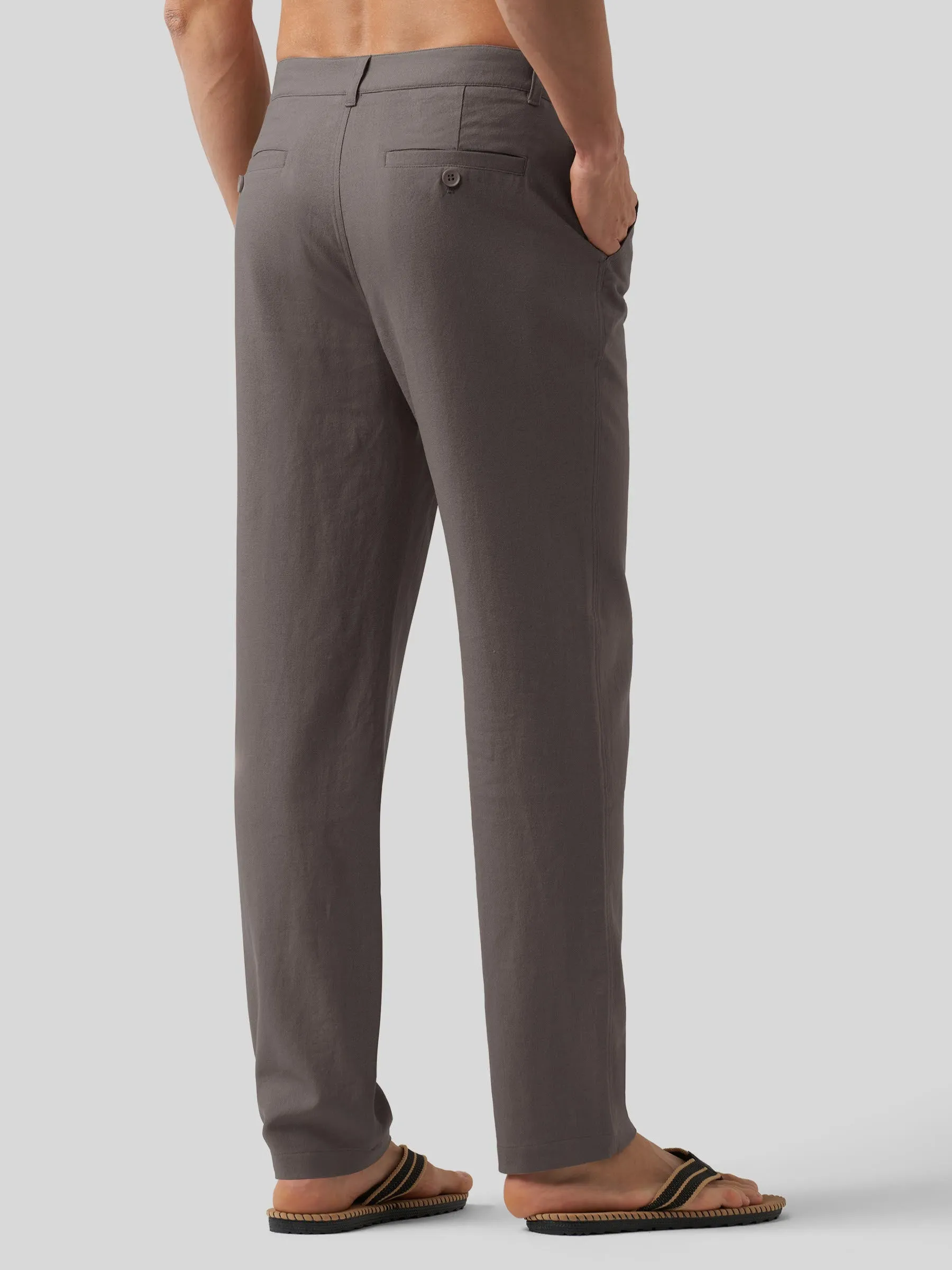 Men's Casual Cotton Linen Pants 29 Inch